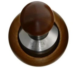 Tamper café MOTTA 58 mm acier et bois foncé avec support