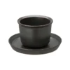 Tasse et sous-tasse couleur noir "Leaves to tea"- Kinto