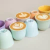 6 Tasses à café embossées 250 ml bleu céladon - LOVERAMICS