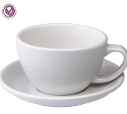 6 Tasses Café Latte et sous-tasses Egg 30cl Blanc - Loveramics