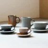 6 Tasses Cappuccino et sous-tasses Egg 20 cl Black - Loveramics