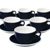 6 Tasses Cappuccino et sous-tasses Egg 20 cl Denim - Loveramics