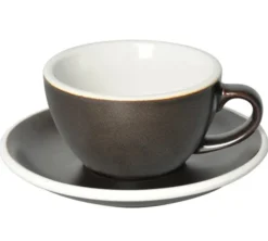 6 Tasses Cappuccino et sous-tasses Egg 20 cl Gunpowder- Loveramics