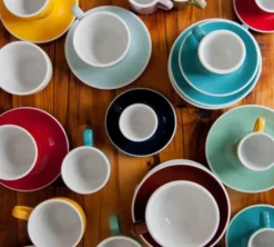 6 Tasses Cappuccino et sous-tasses Egg 20 cl Gunpowder- Loveramics