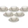 6 tasses Cappuccino + 6 sous tasses "Ivory" - 200 ml - Loveramics