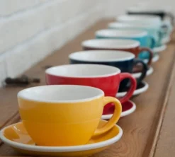 6 Tasses Espresso Egg et Sous-Tasses Teal Loveramics - 8 cl