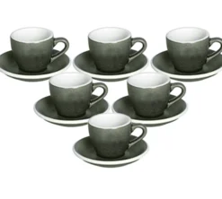 6 tasses Espresso 80 ml + 6 sous tasses - Forest - Loveramics