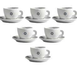 6 tasses et sous-tasses cappuccino Bazzara - 15cl
