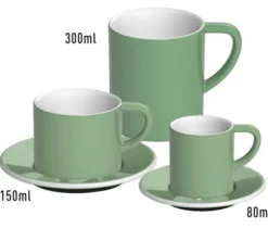 6 Tasses et sous-tasses Espresso Bond 8 cl Blanc - Loveramics