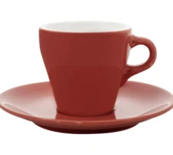 3 Tasses et sous tasses Espresso 9cl Rouge - ORIGAMI