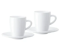 Tasses - JURA - tasses + sous tasses espresso 8cl x2
