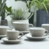 Tasses - LOVERAMICS - Café Latte et sous-tasses Egg Denim 30 cl x6