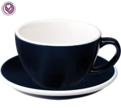 Tasses - LOVERAMICS - Café Latte et sous-tasses Egg Denim 30 cl x6