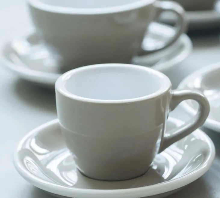 Tasses - LOVERAMICS - espresso et sous-tasses Egg Denim 8cl x6