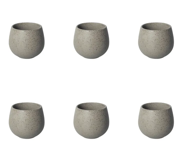 6 tasses Nutty Tasting Cup couleur Granite - 80 ml - Loveramics