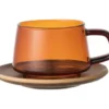 Tasse + sous tasses - KINTO - 27 cl Ambre