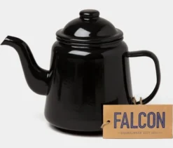 Théière en porcelaine émaillée 1L Falcon Enamelware Noir charbon