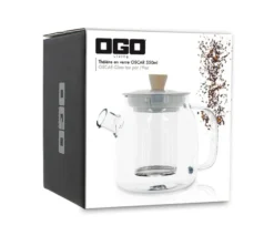 Théière en verre et couvercle en inox OGO Living - 55cl