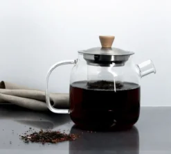 Théière en verre et couvercle en inox OGO Living - 55cl