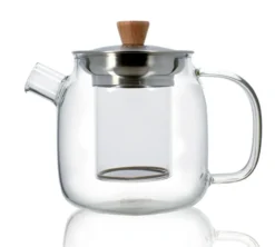 Théière en verre et couvercle en inox OGO Living - 55cl