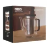 Théière en verre 550 ml Gris fumé avec couvercle en bois acacia OGO Living