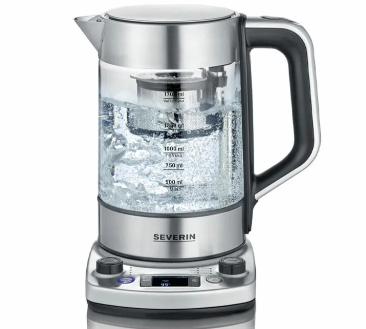 Théière en verre WK3422 noir et inox - 1,7L - SEVERIN
