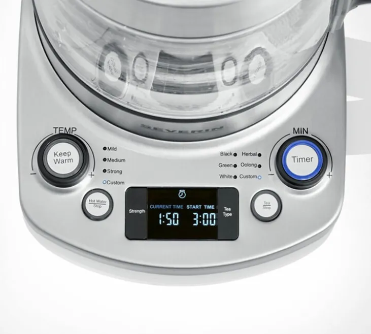Théière en verre WK3422 noir et inox - 1,7L - SEVERIN