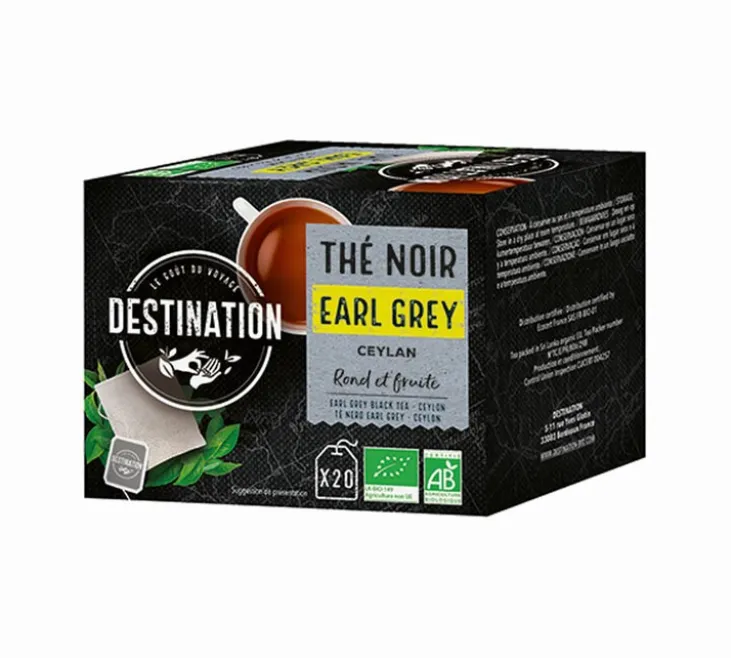 Thé Noir Earl Grey Bio - 20 sachets - DESTINATION