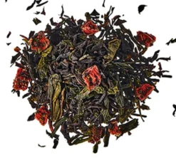 Thé Noir et Vert Un Amour de Fraise Bio - Vrac 100 g - COMPTOIR FRANÇAIS DU THÉ