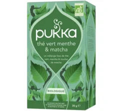 Thé vert bio menthe & matcha - 20 sachets - PUKKA