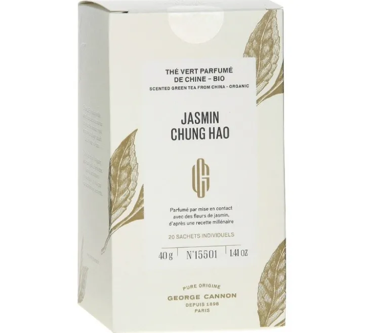 Thé Vert Jasmin Chung Hao Pure Origine Bio - 20 sachets - GEORGE CANNON