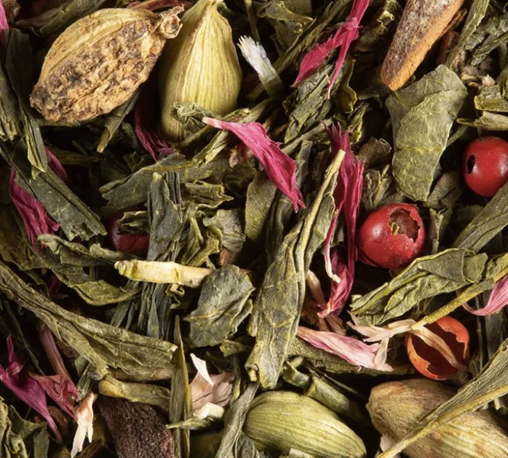 Thé Vert Spicy Coco - Vrac 100 g - DAMMANN FRÈRES