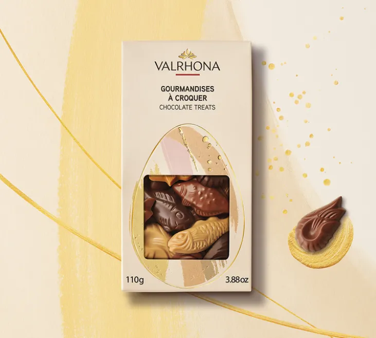 Étui Gourmandises à Croquer Fritures au Chocolat - 110 g - VALRHONA DLUO 2026.09.28