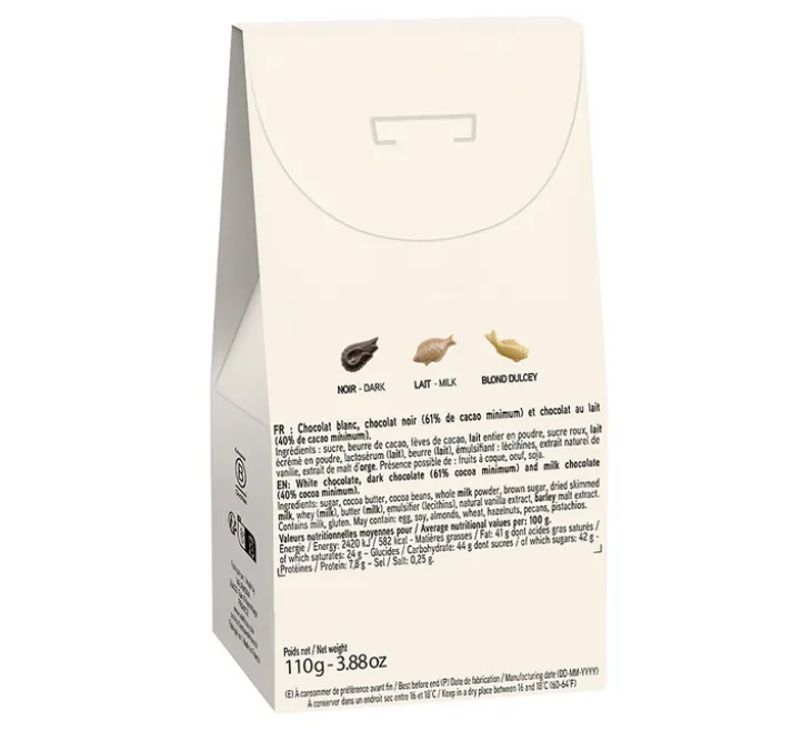 Étui Gourmandises à Croquer Fritures au Chocolat - 110 g - VALRHONA DLUO 2026.09.28
