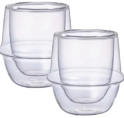 2 verres double paroi Kronos 8cl - KINTO