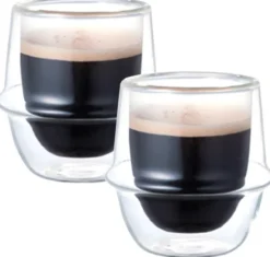 2 verres double paroi Kronos 8cl - KINTO