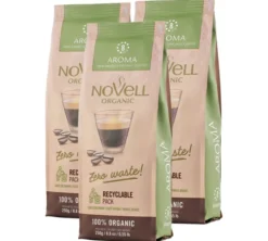 3 x 250 g - Café en grain - Aroma Bio - CAFÉS NOVELL