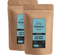 2 x 125 g - Café en grain - Aromatisé saveur Crème brûlée - LES PETITS TORRÉFACTEURS