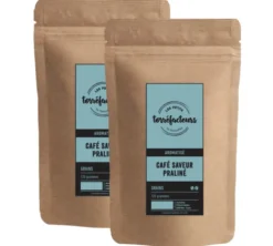 2 x 125 g - Café en grain - Aromatisé saveur Praliné - LES PETITS TORRÉFACTEURS