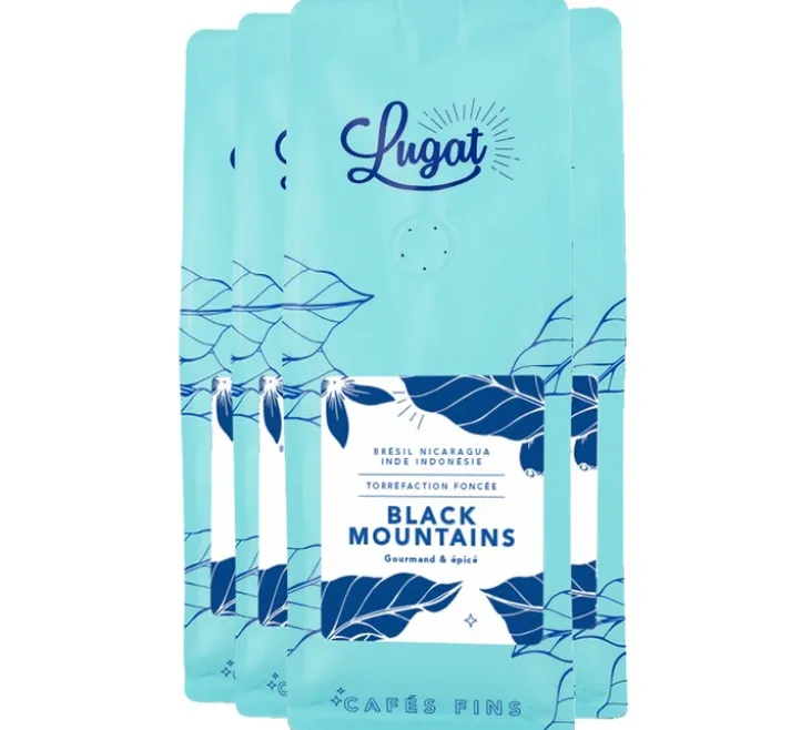 4 x 230 g - Café en grain - Black Mountains - LUGAT