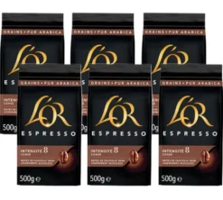 6 x 500 g - Café en grain - Espresso - L'OR