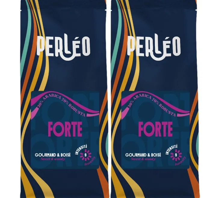 2 x 250 g - Café en grain - Forte - PERLÉO