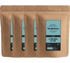 4 x 250 g - Café en grain - Le Mélange de Léon (corsé) - LES PETITS TORRÉFACTEURS