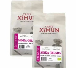 2 x 250 g - Café en grain - Moka Gelada Bio - CAFÉS XIMUN