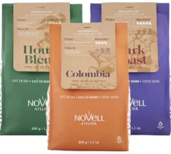 3 x 500 g - Café en grain - Pack découverte Gamme Atelier - CAFÉS NOVELL