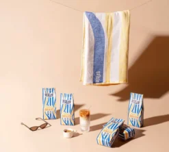 5 x 230 g Café en grain Sunny Roast + Serviette de plage offerte - PERLÉO