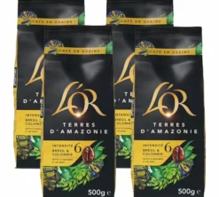 4 x 500 g - Café en grain - Terres d'Amazonie - L'OR