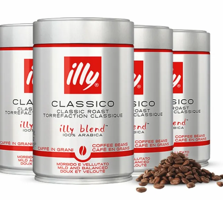 4 x 250 g - Café en grain - Torréfaction Classico - ILLY