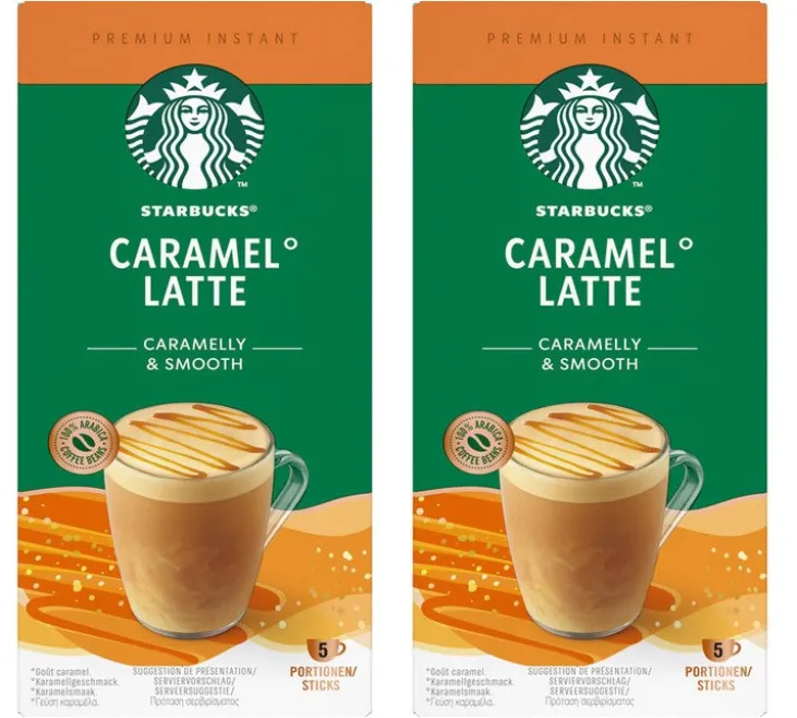2 x 115 g - Café soluble - Caramel Latte - STARBUCKS