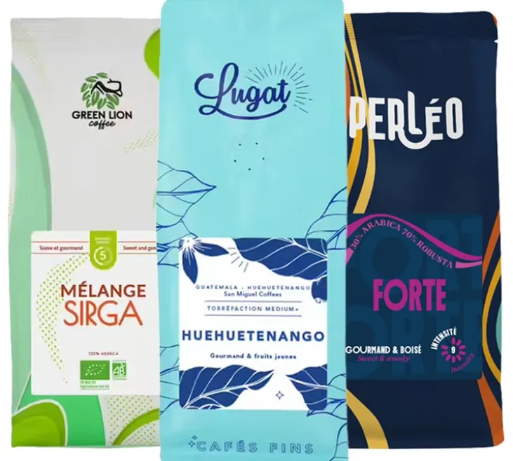 3 x 250 g - Pack découverte Café en grain 100% MaxiCoffee